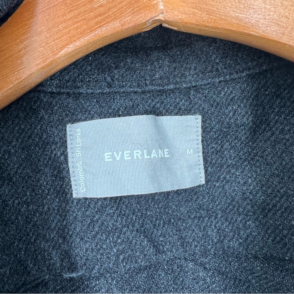 Everlane Men’s Charcoal Grey The Heavyweight Overshirt Flannel Uniform - Picture 4 of 9